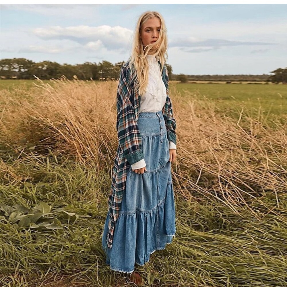 Free People Denim Skirt